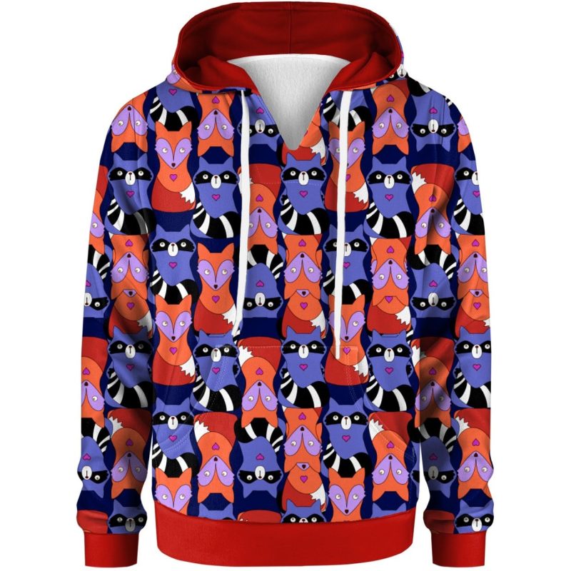 raccoons’n’foxes kids hoodie kangaro
