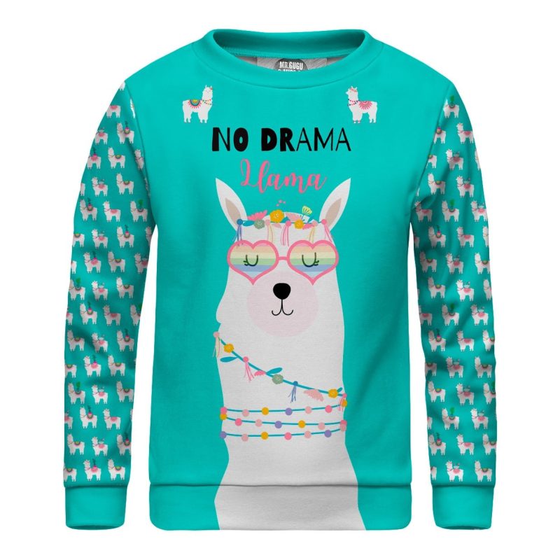 No drama llama sweater for kids
