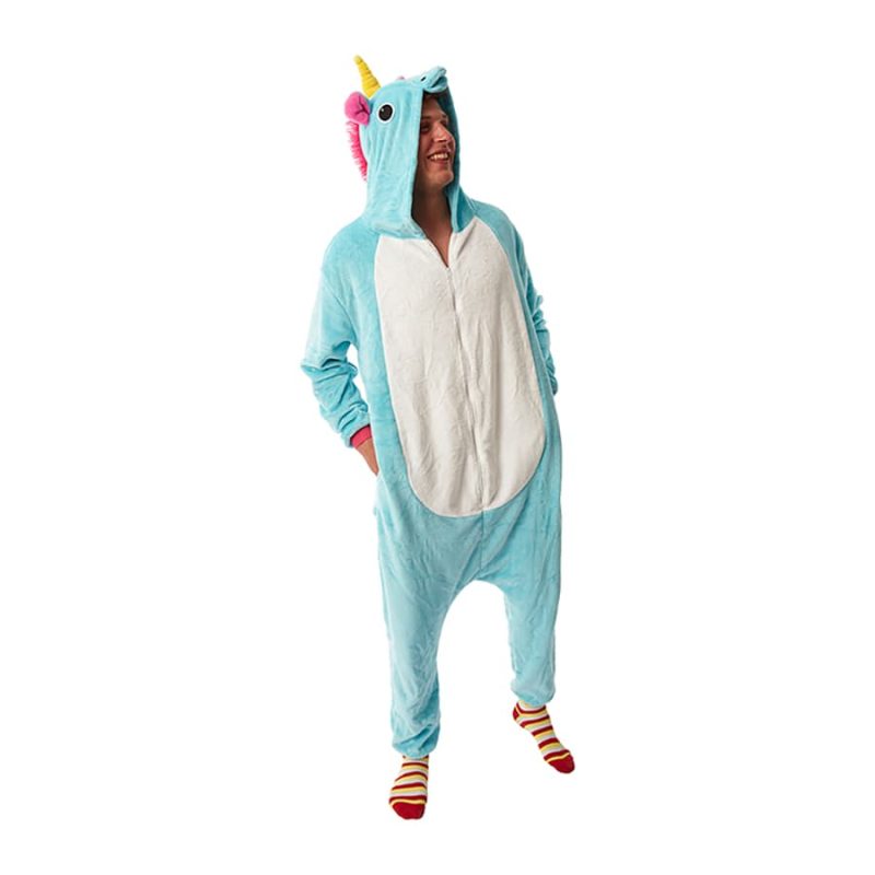 Crazy onesie Unicorn blauw | party animal