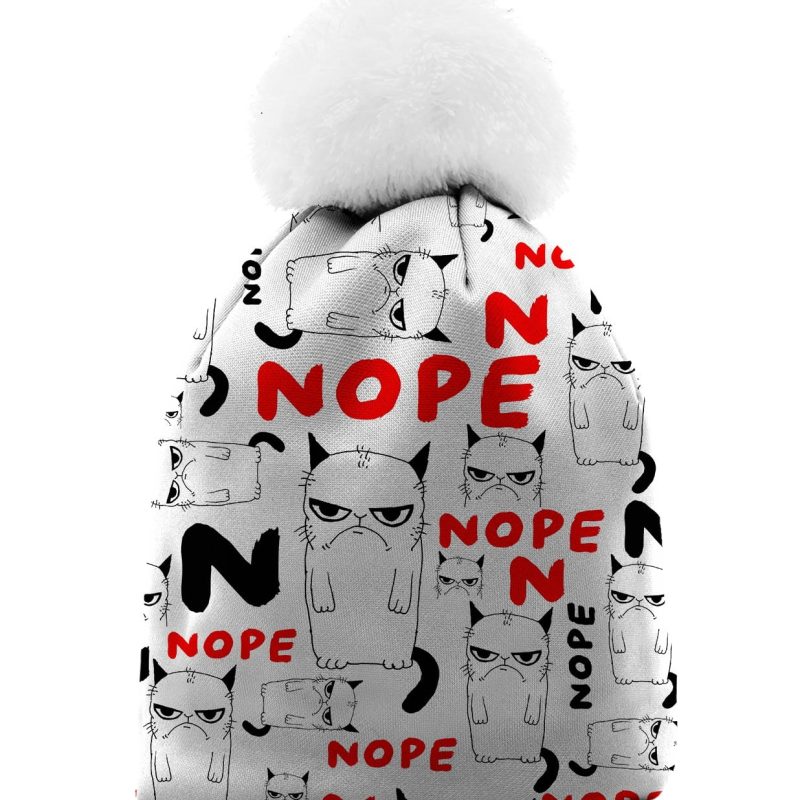 Grumpy Nope beanie