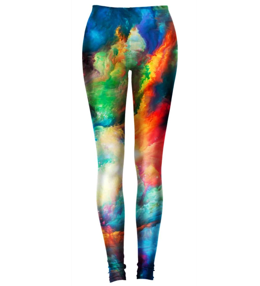 colorful space leggings
