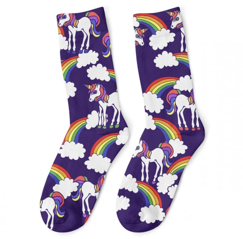 Rainbow unicorn sokken