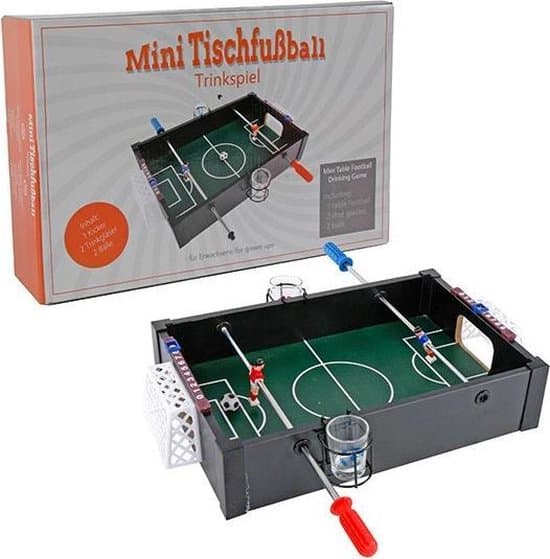 Mini tafelvoetbal drankspel