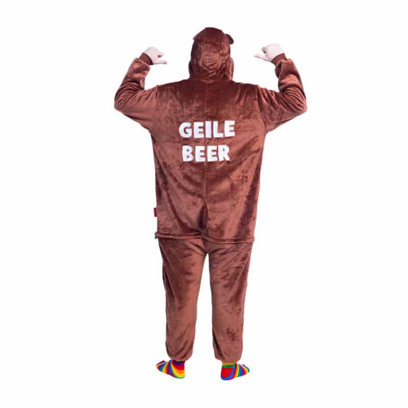 Geile beer onesie achter