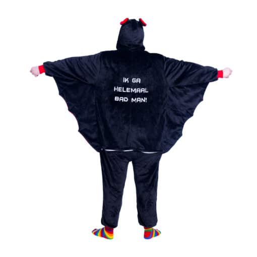 Vleermuis onesie | Ik ga helemaal bad man! Vleermuis onesie
