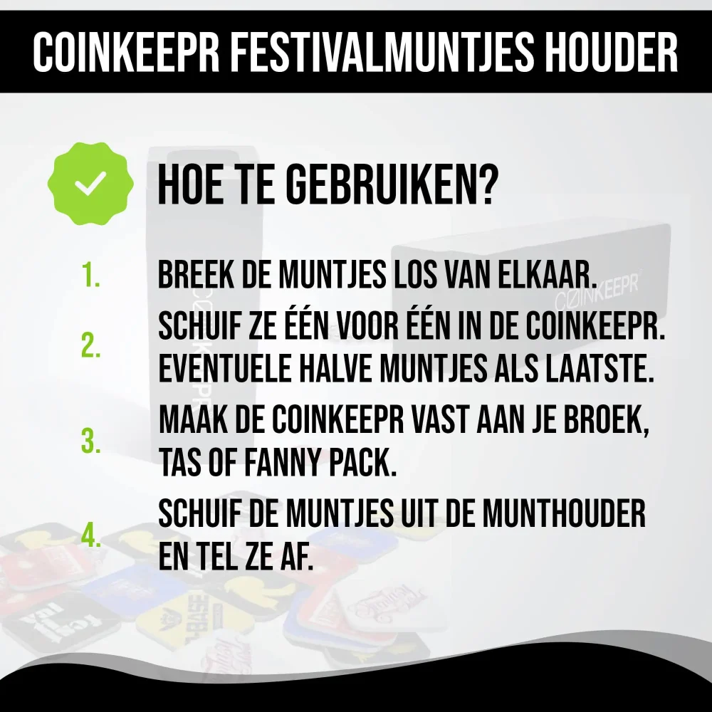 CoinKeepr® – festivalmuntjes houder