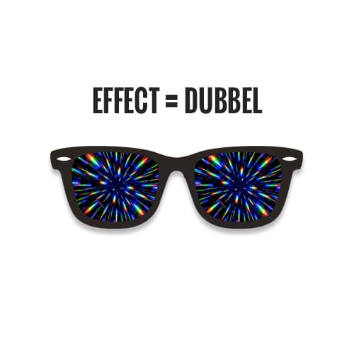 NEON spacebril flipstyle transparant | Neon blauw