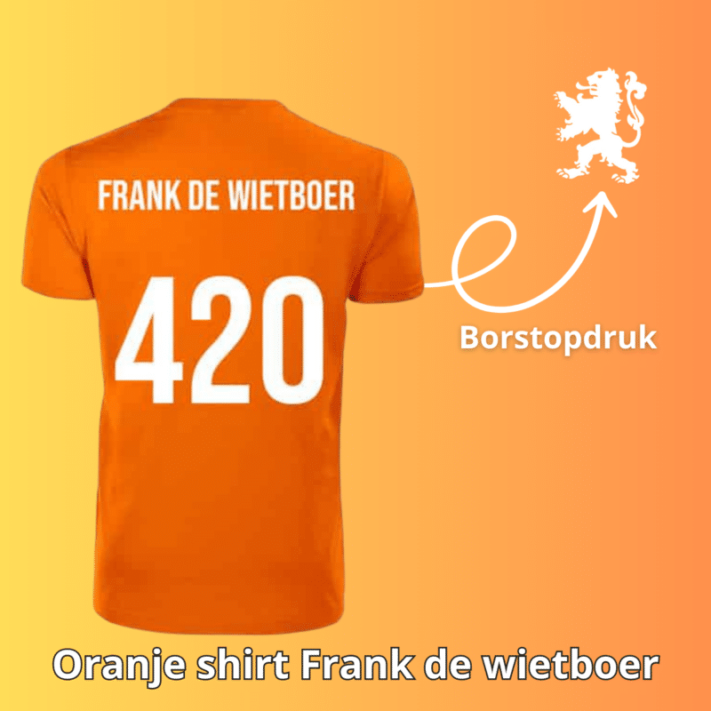 Oranje shirt frank de wietboer