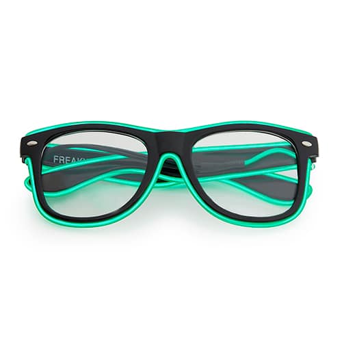 NEON nerdbril zwart | Neon groen