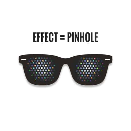 Pinhole-diffractie-effect