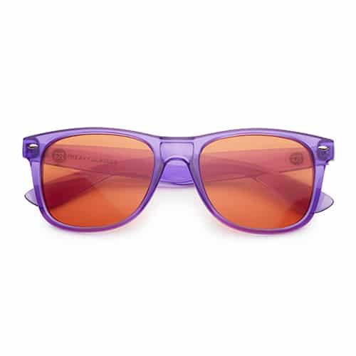 Deluxe spacebril amber | Transparant paars