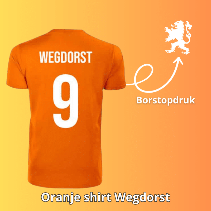 Wegdorst oranje shirt