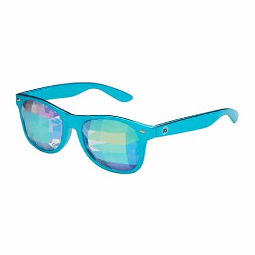 Classic caleidoscoop bril metallic licht blauw | Squares