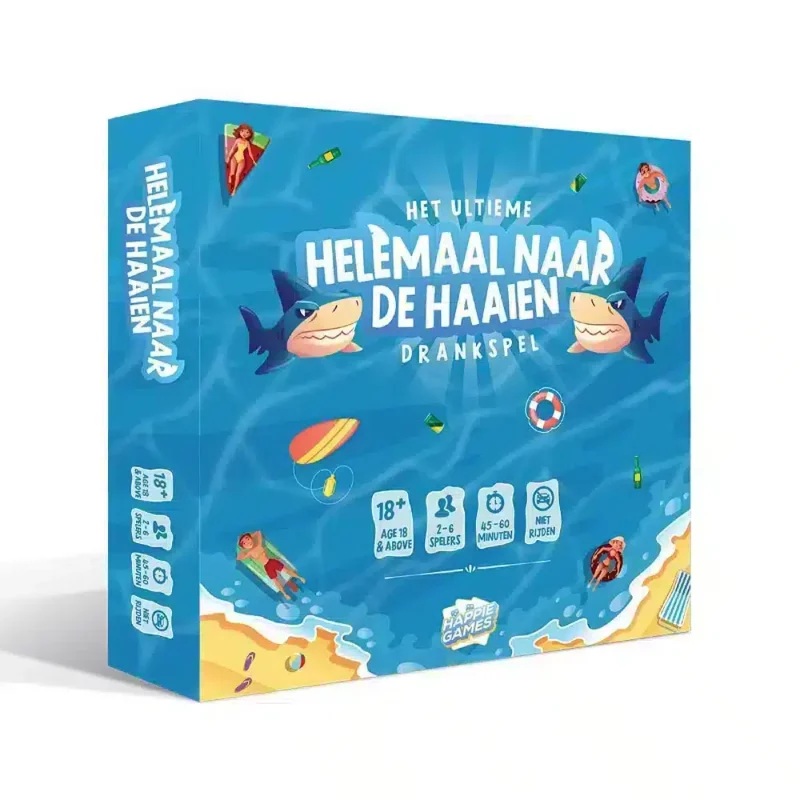 Helemaal naar de haaien drankspelletje