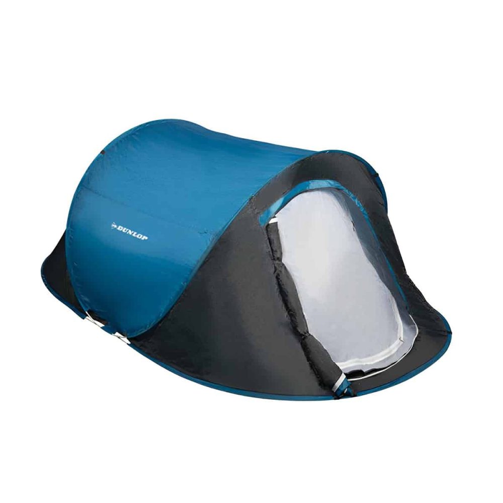 Pop-up tent 1-2 persoons blauw/grijs