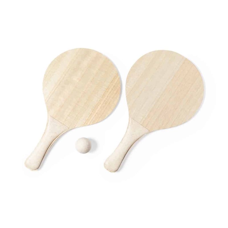 Beach ball set met opbergtasje naturel