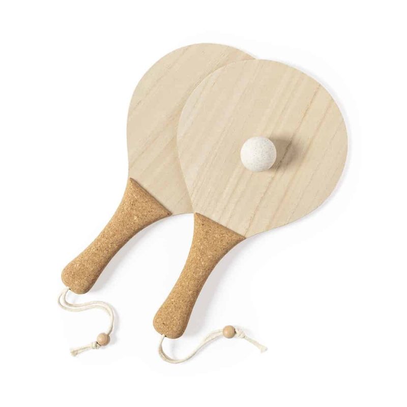 Beachball set met opbergzakje bruin