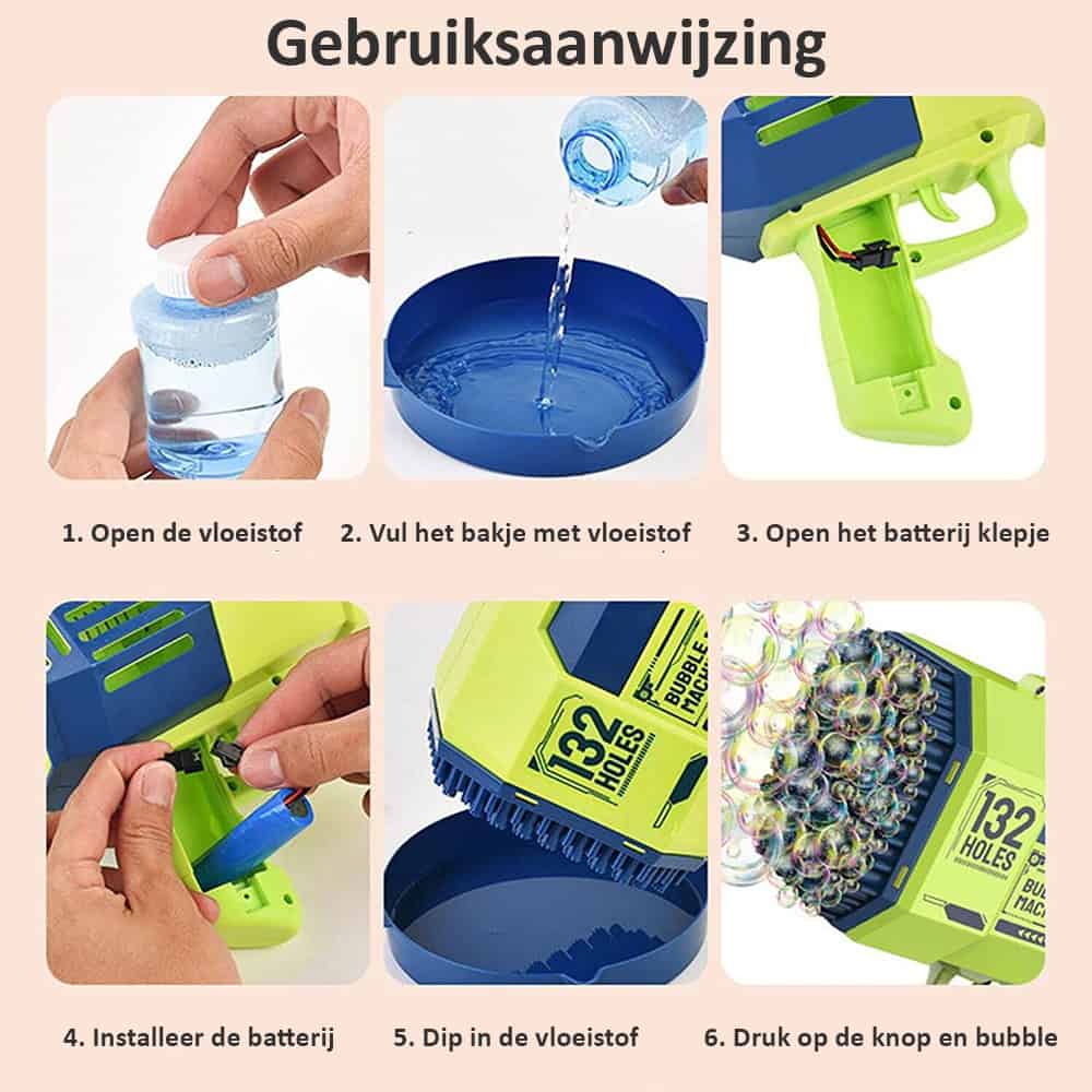 Bellenblaas machine pistool groen