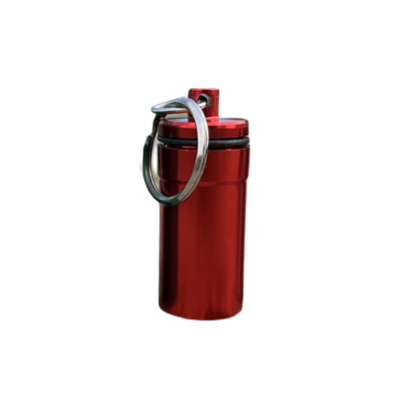 Metalen snuif potje rood
