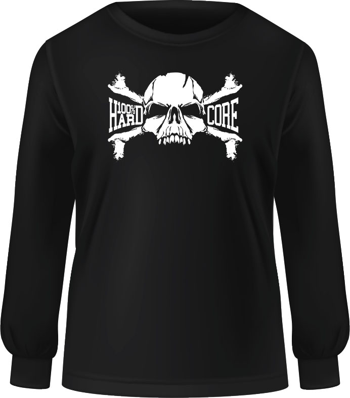 Hardcore sweater skull and bones