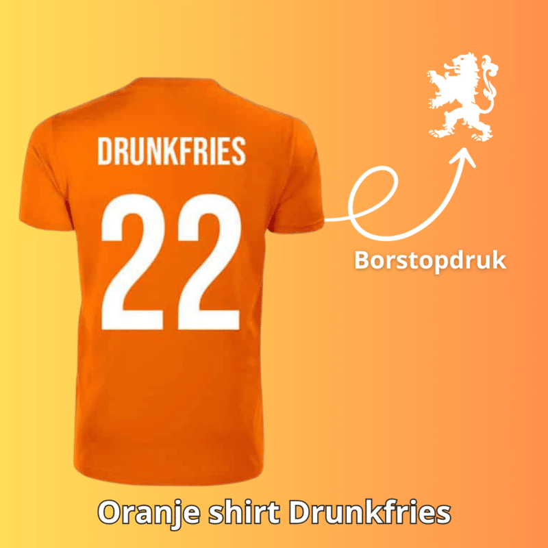 Drunkfries oranje shirt