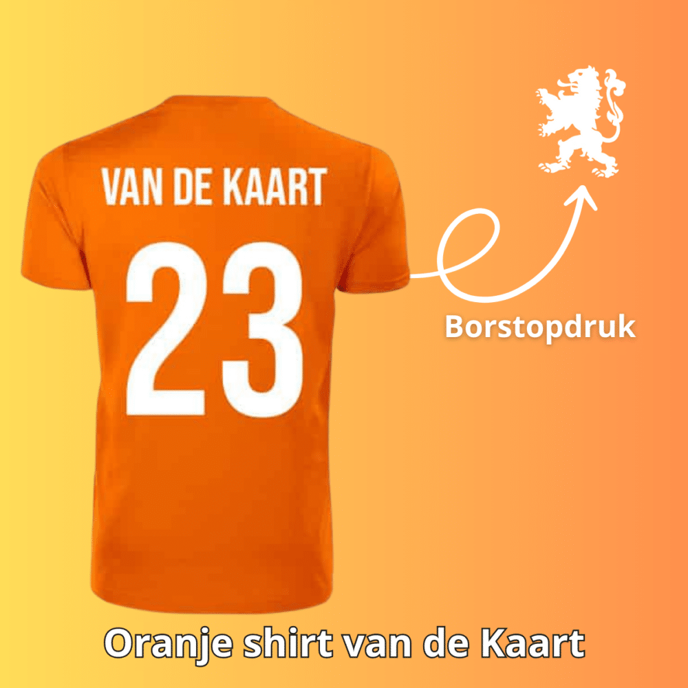 Oranje shirt | Van De Kaart Van de kaart shirt