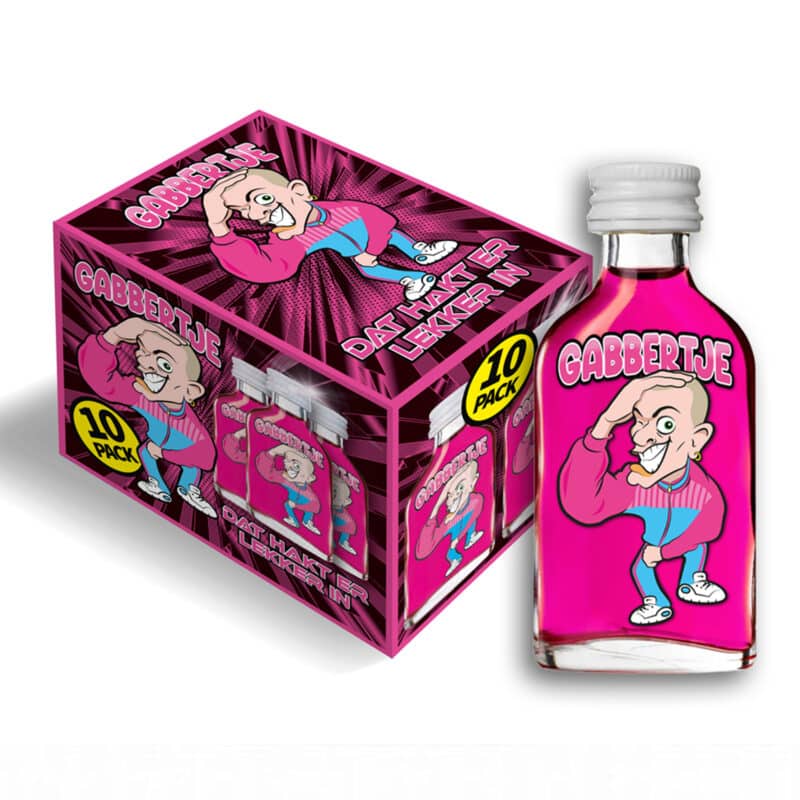 Gabbertje shotjes kauwgomballen 10 pack