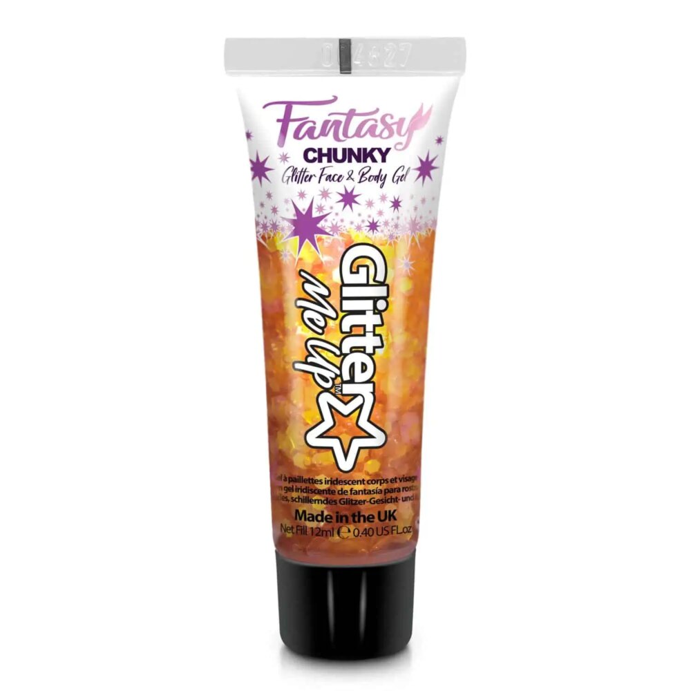 Festival make up Paintglow Chunky Glitter Oranje – 12ml