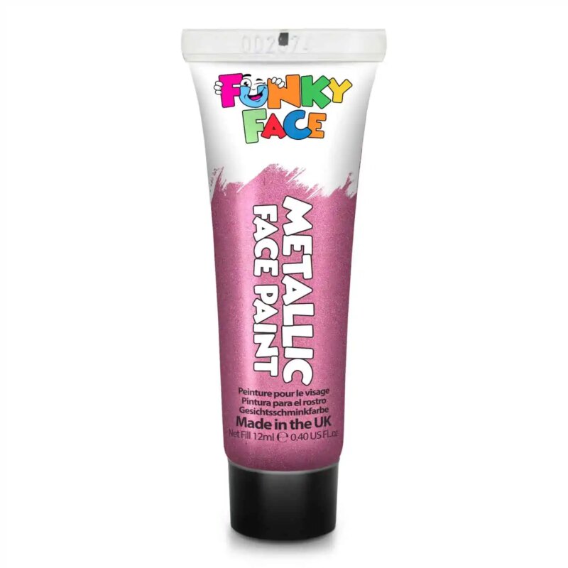 Festival make up_Metallic verf_Paintglow Face & Body Paint – Metallic Pink