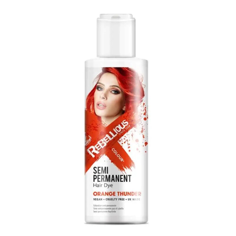 Festival make up_Haar glitters & verf_PaintGlow semi permanente haarverf Orange Thunder – 100ml