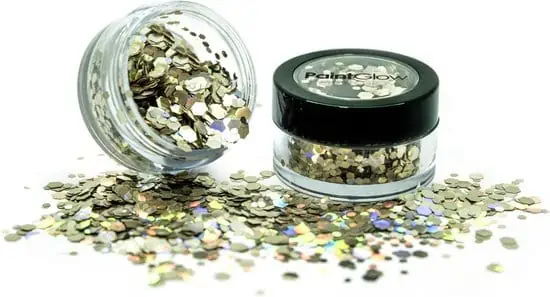 Festival make up PaintGlow Chunky Glitter shakers – Golden Girl