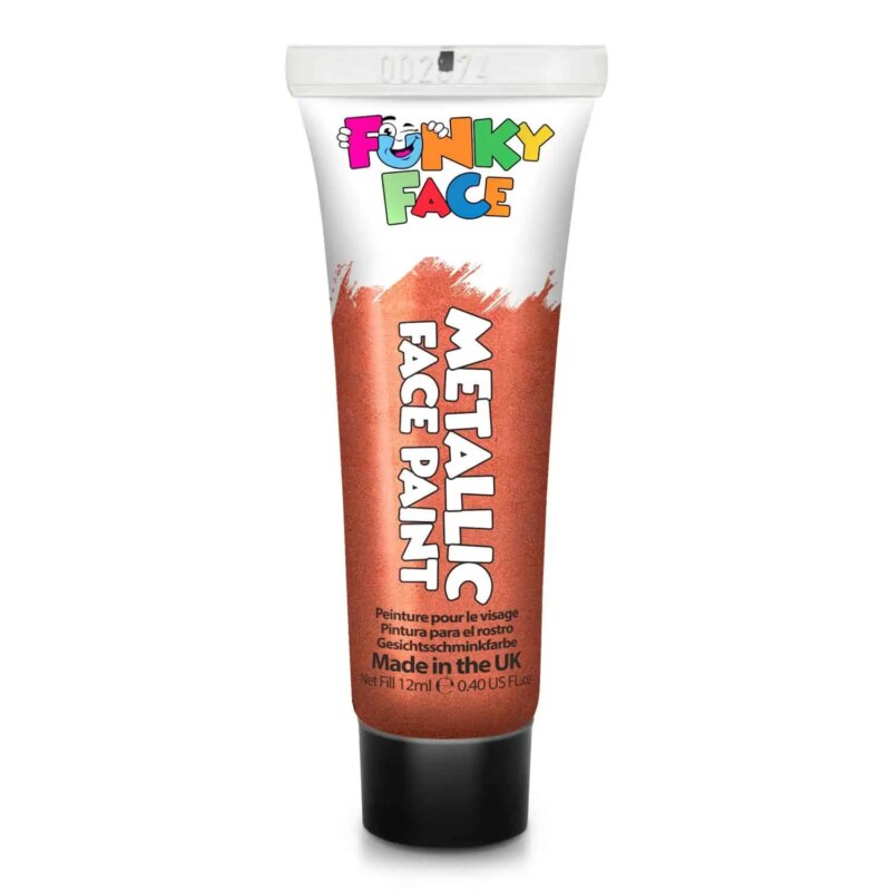 Festival make up_Metallic verf_Paintglow Face & Body Paint – Metallic Red