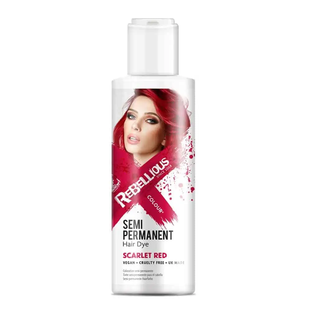 Festival make up_Haar glitters & verf_PaintGlow semi permanente haarverf Scarlet Red – 100ml