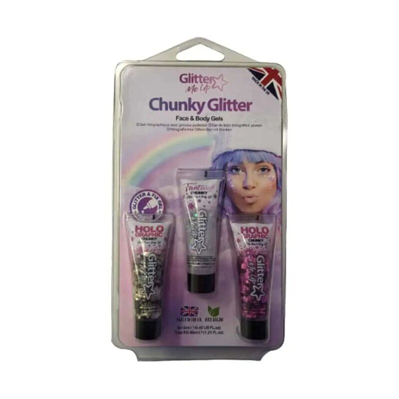 Festival make up_Giftsets_Paintglow Glitter Me Up Chunky Glitter face & body gel set