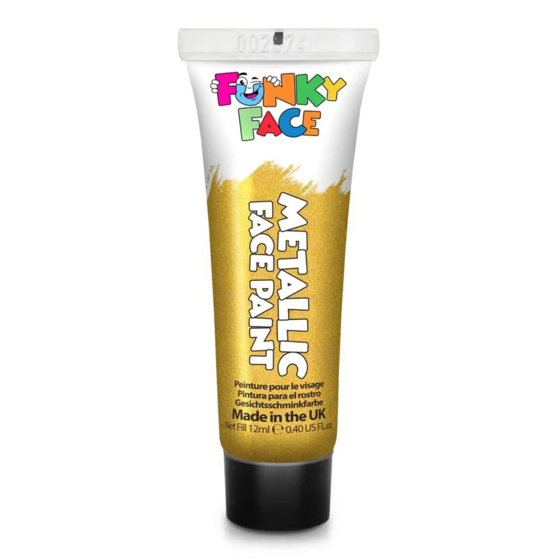 Festival make up_Metallic verf_Paintglow Face & Body Paint – Metallic Gold