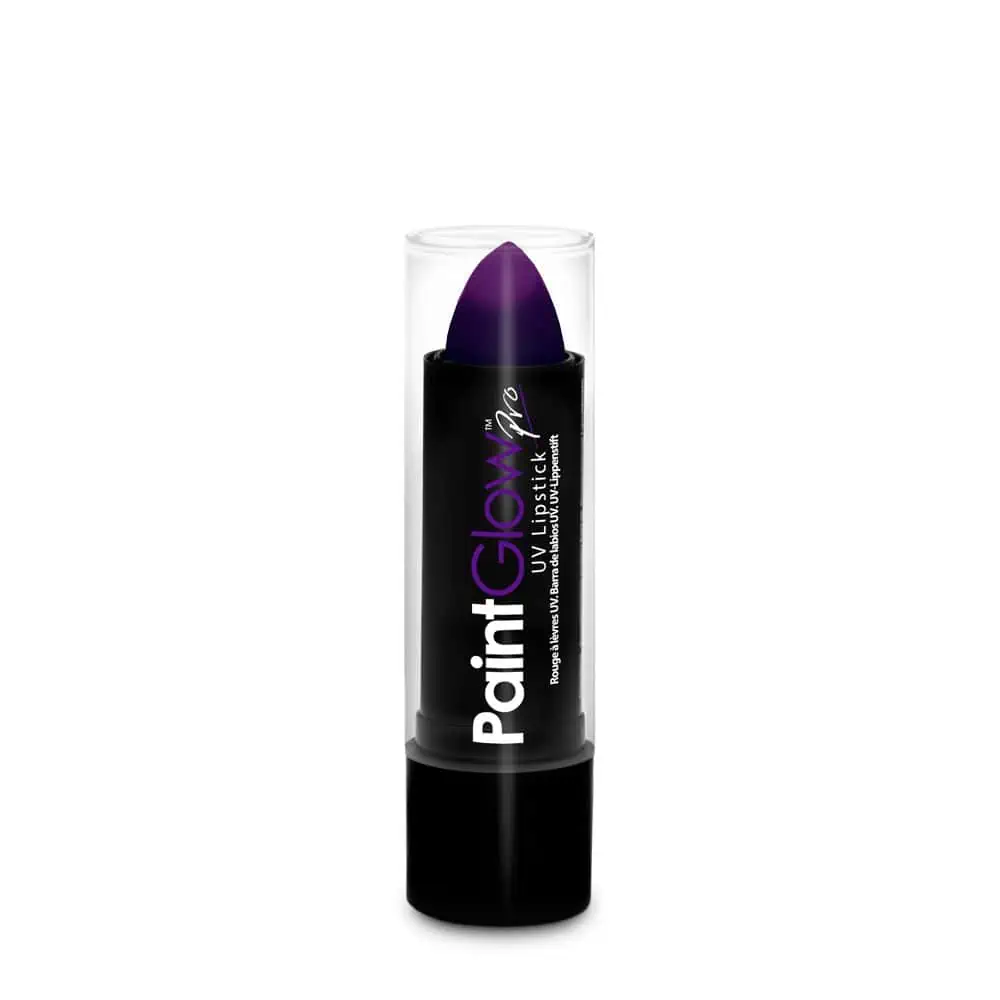 Festival make up_UV Blacklight verf_PaintGlow UV lippenstift – Paars