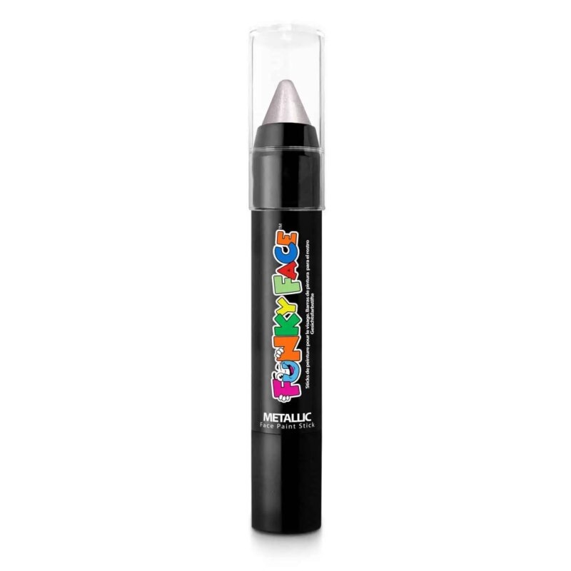 Festival make up_Metallic verf_Paintglow Face Paint Stick – Metallic Silver