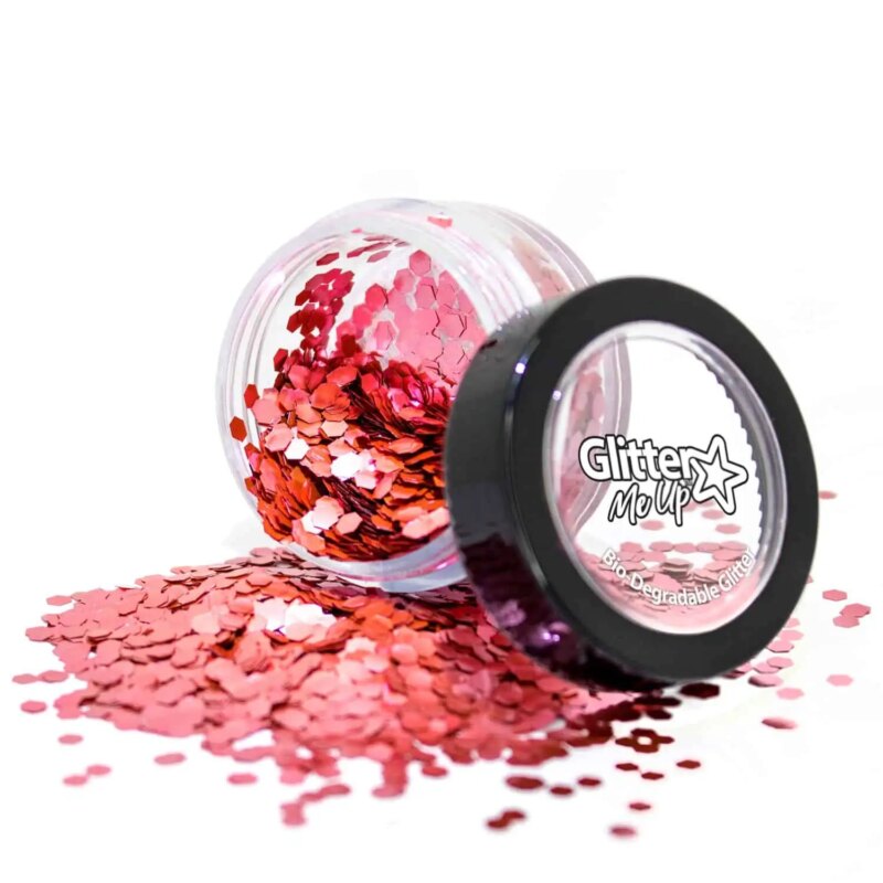Festival make up PaintGlow Biodegradable Chunky Glitters – Chiffon Rose