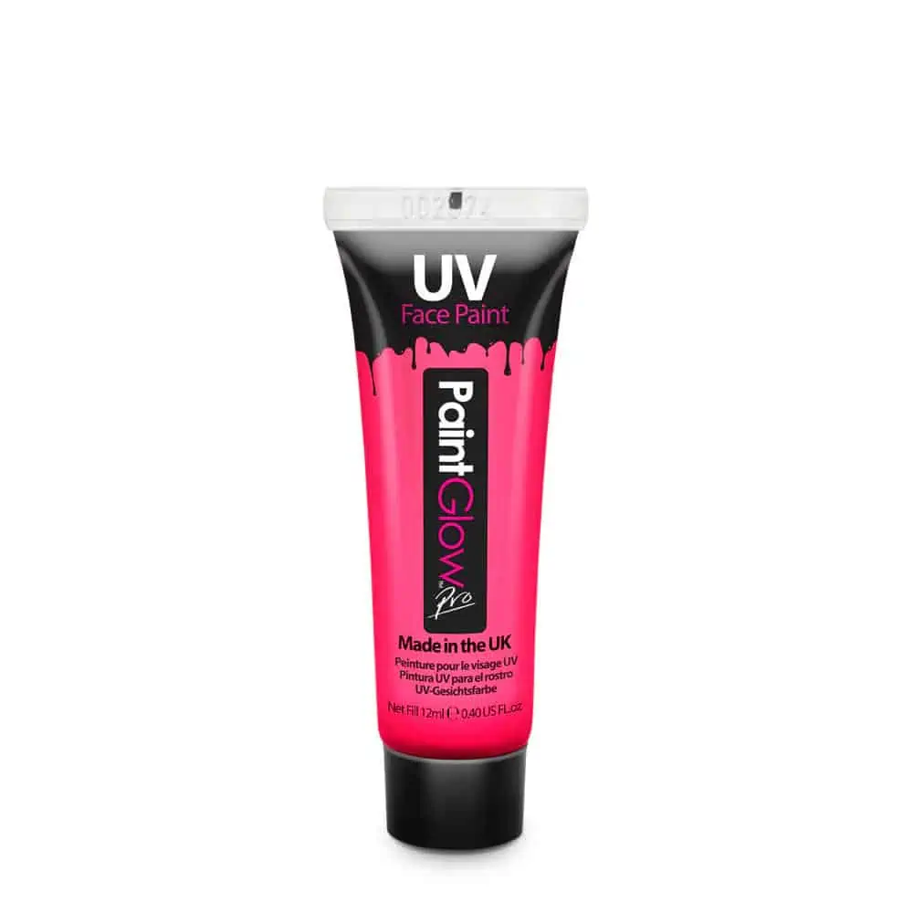 Festival make up_UV Blacklight verf_UV Face & Body paint 12 ml - Wit