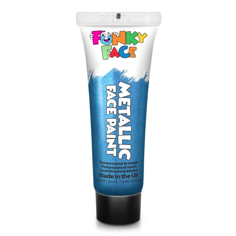 Festival make up_Metallic verf_Paintglow Face & Body Paint – Metallic Blue