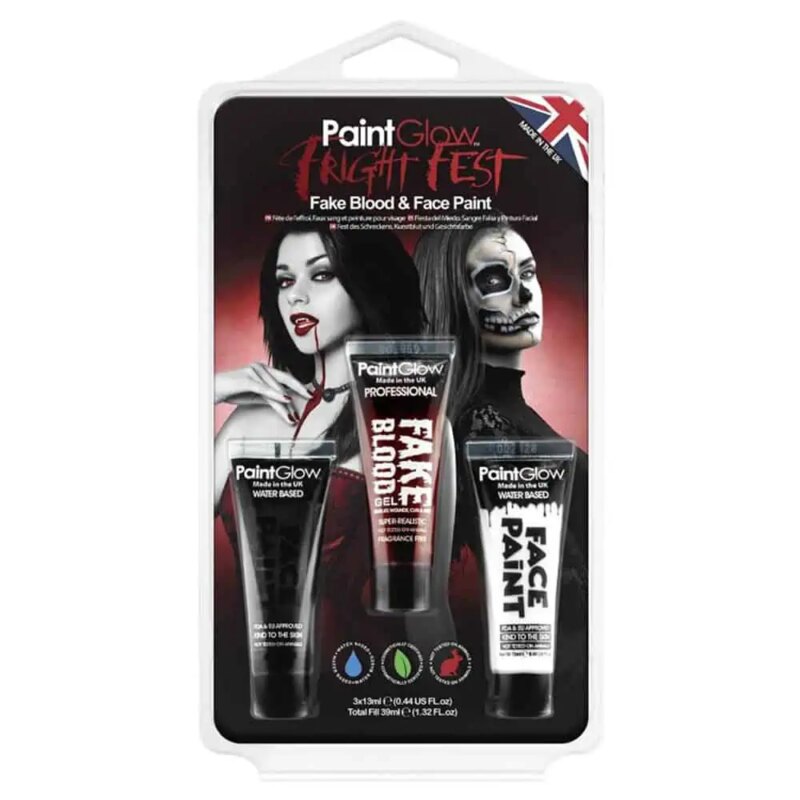 Festival make up_Halloween make up_PaintGlow Halloween Fake Blood & body paint set