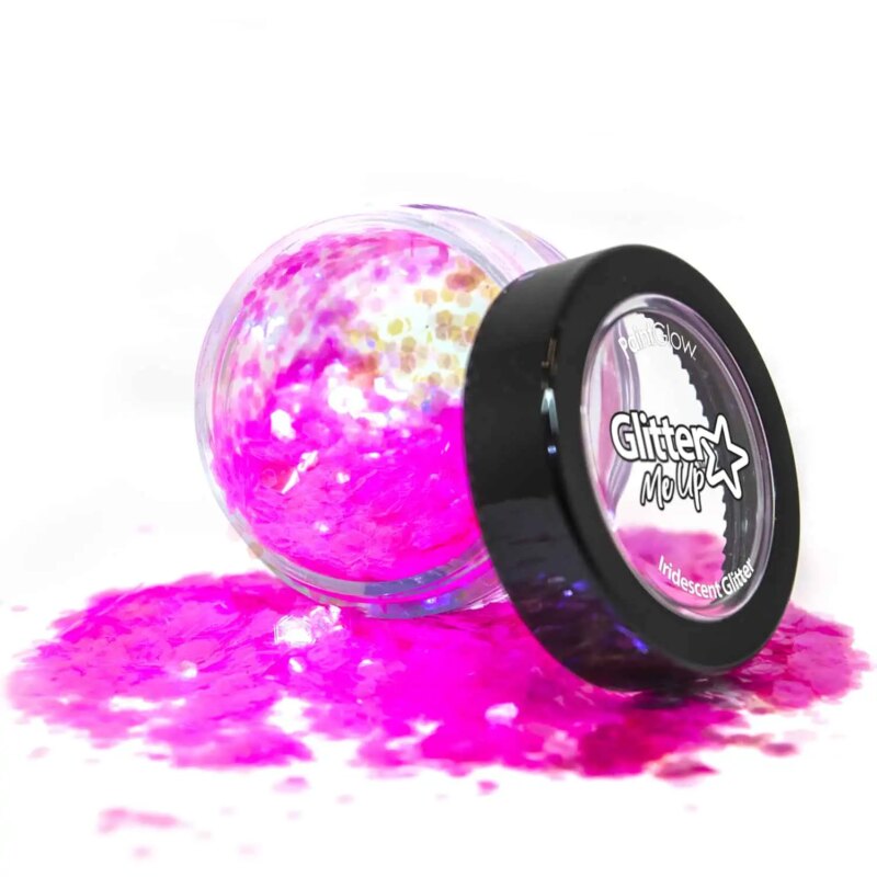 Festival make up PaintGlow Fantasy Chunky Iridescent Loose Glitter – Flamingo Fiesta