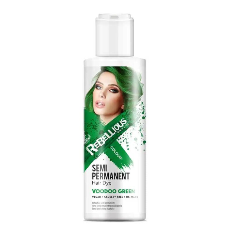 Festival make up_Haar glitters & verf_PaintGlow semi permanente haarverf Voodoo Green – 100ml