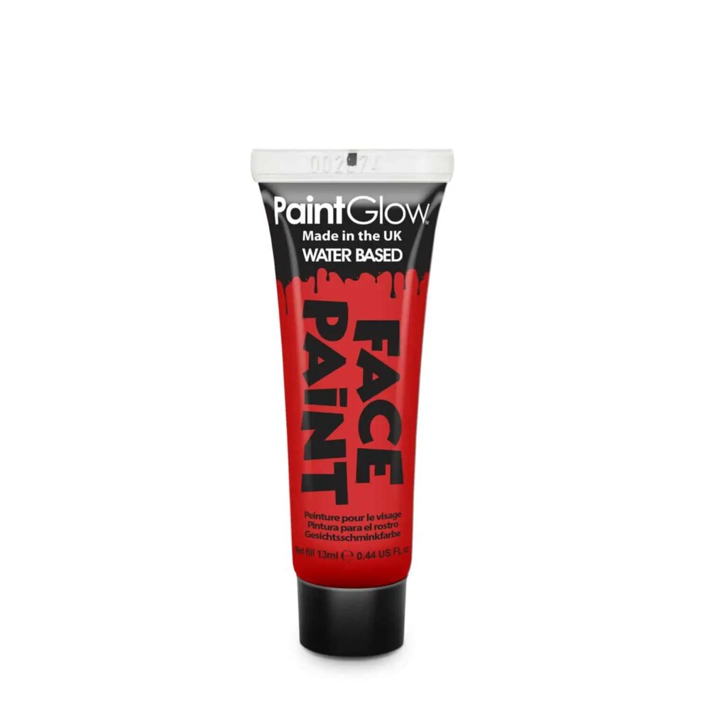 Festival make up_Halloween make up_PaintGlow Halloween Face & body paint Classic colors – Red