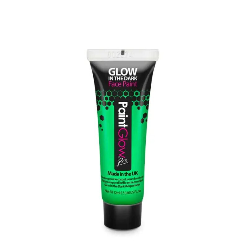 Festival make up_Glow in the dark verf_Glow in the Dark Face paint groen