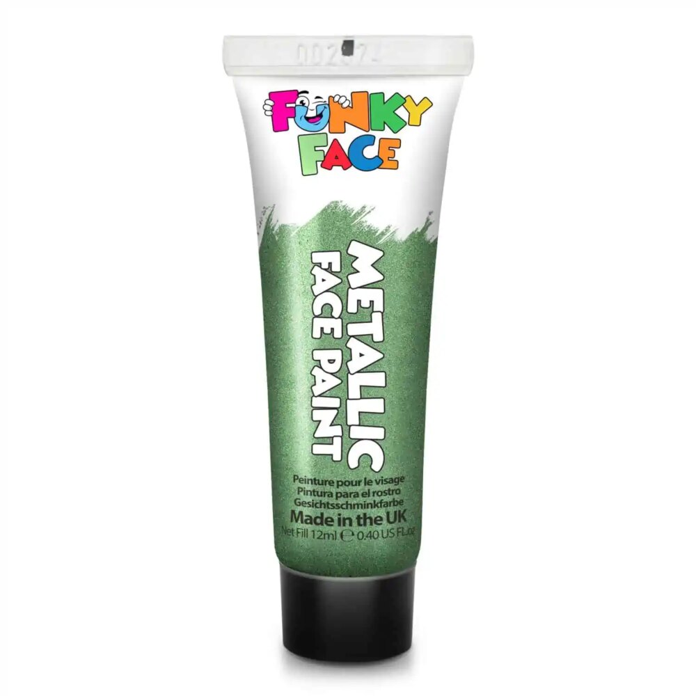 Festival make up_Metallic verf_Paintglow Face & Body Paint – Metallic Green