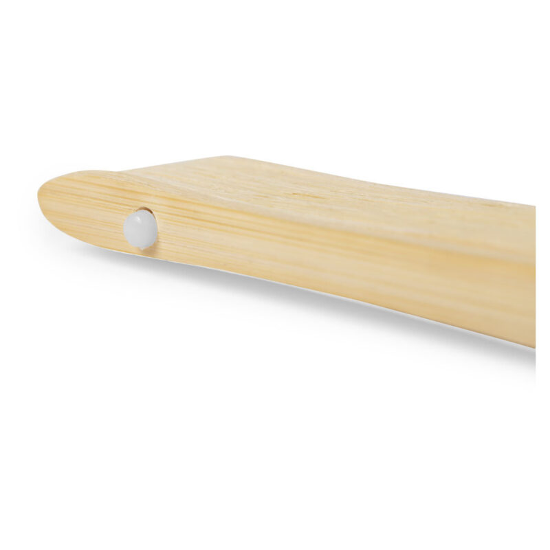 Handwaaier bamboe/polyester wit