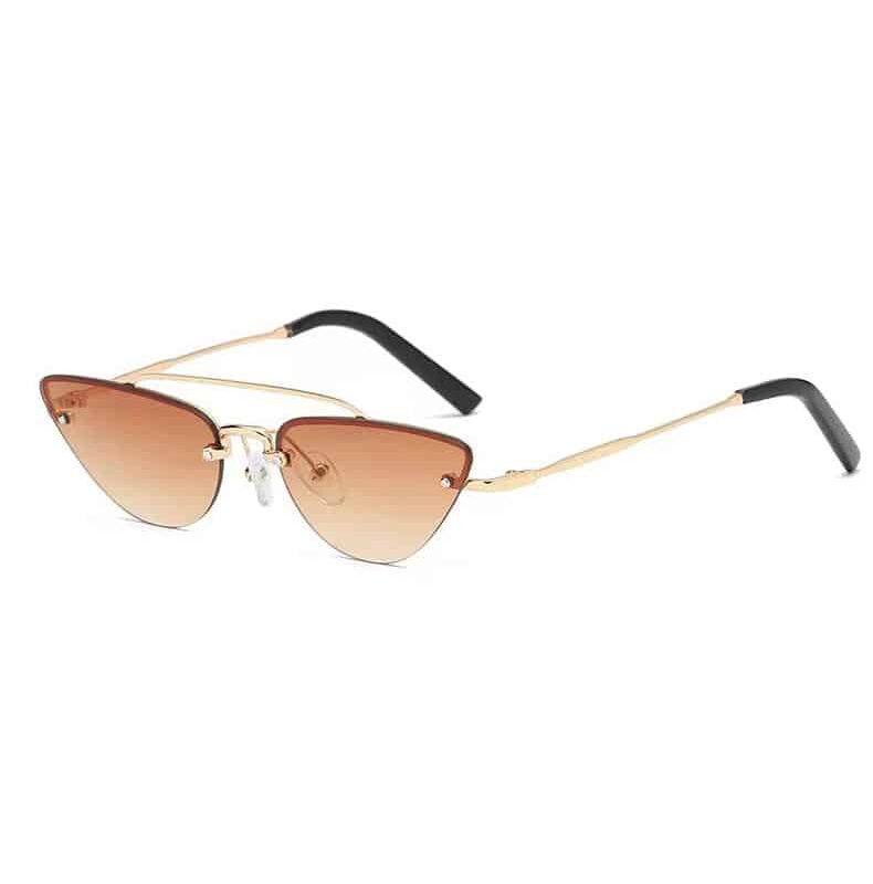 Festival zonnebril Cat Eye bruin - Afbeelding 2