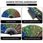 Discofan – XXL grote waaier met multicolor LED verlichting – Disco print