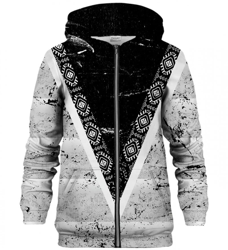 Aztec Pattern Zip Hoodie